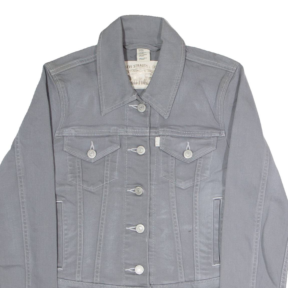LEVI'S Womens Denim Jacket Grey XS
