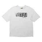 NIRVANA Mens White Graphic T-Shirt M Short Sleeve Crew Neck Band Logo