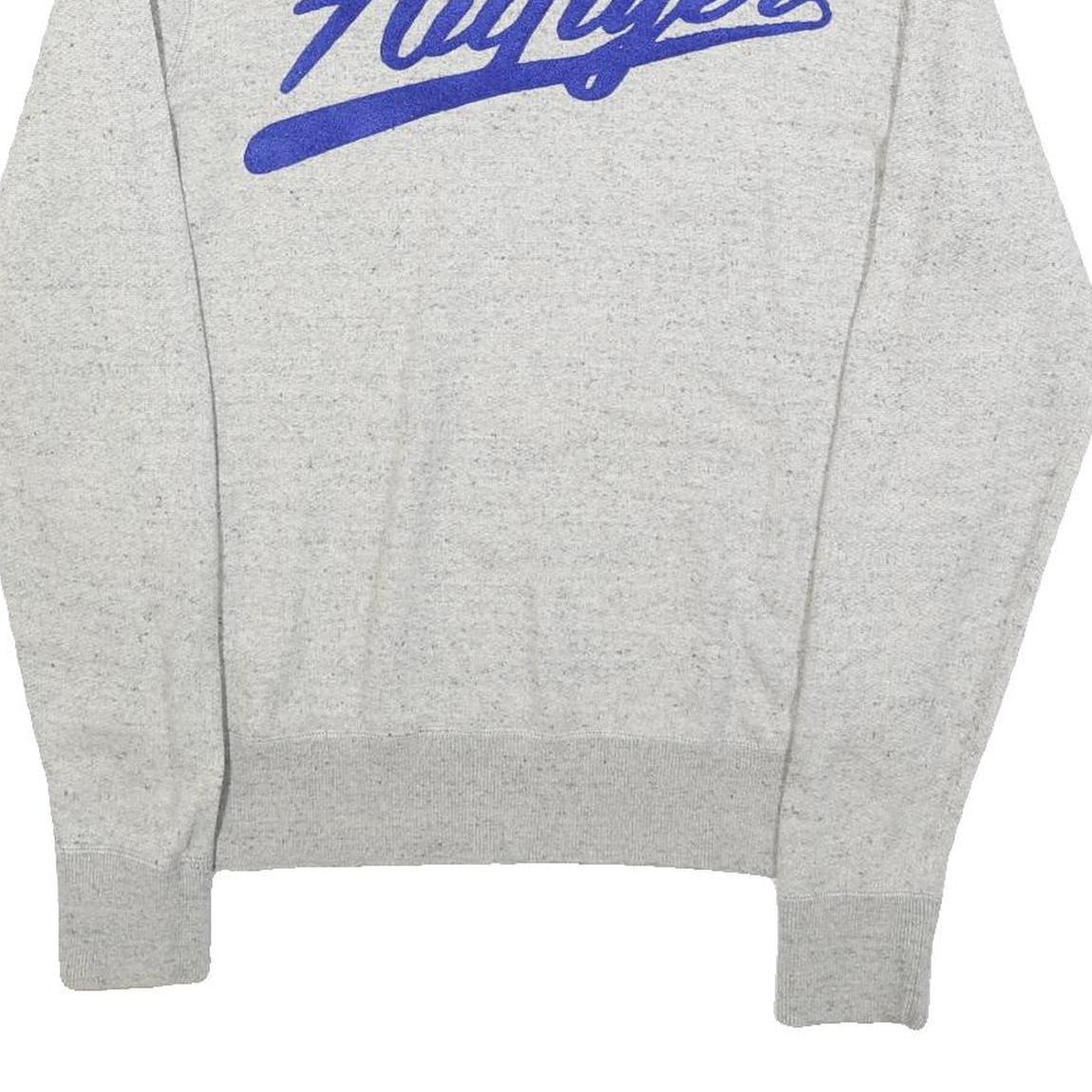 TOMMY HILFIGER Mens Grey Sweatshirt Crew Neck M Cotton Blend Pullover Casual