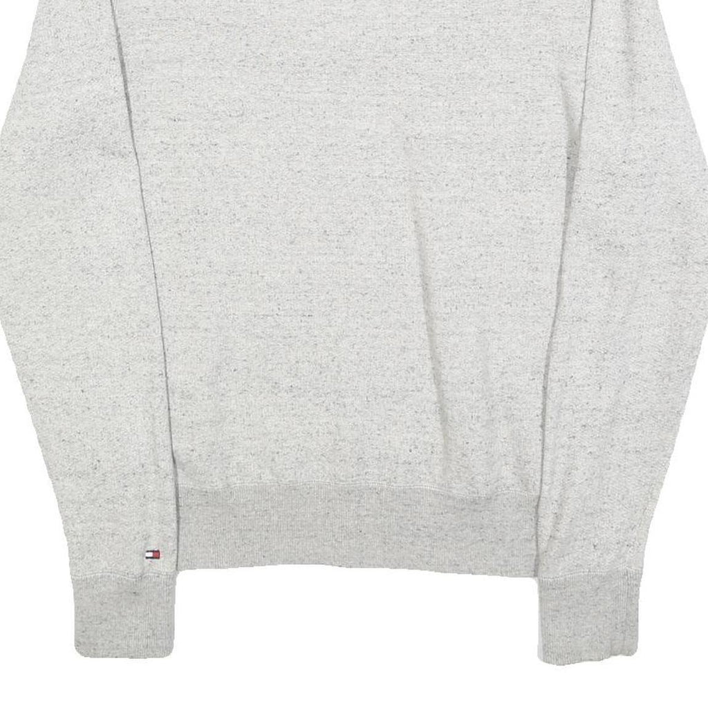 TOMMY HILFIGER Mens Grey Sweatshirt Crew Neck M Cotton Blend Pullover Casual