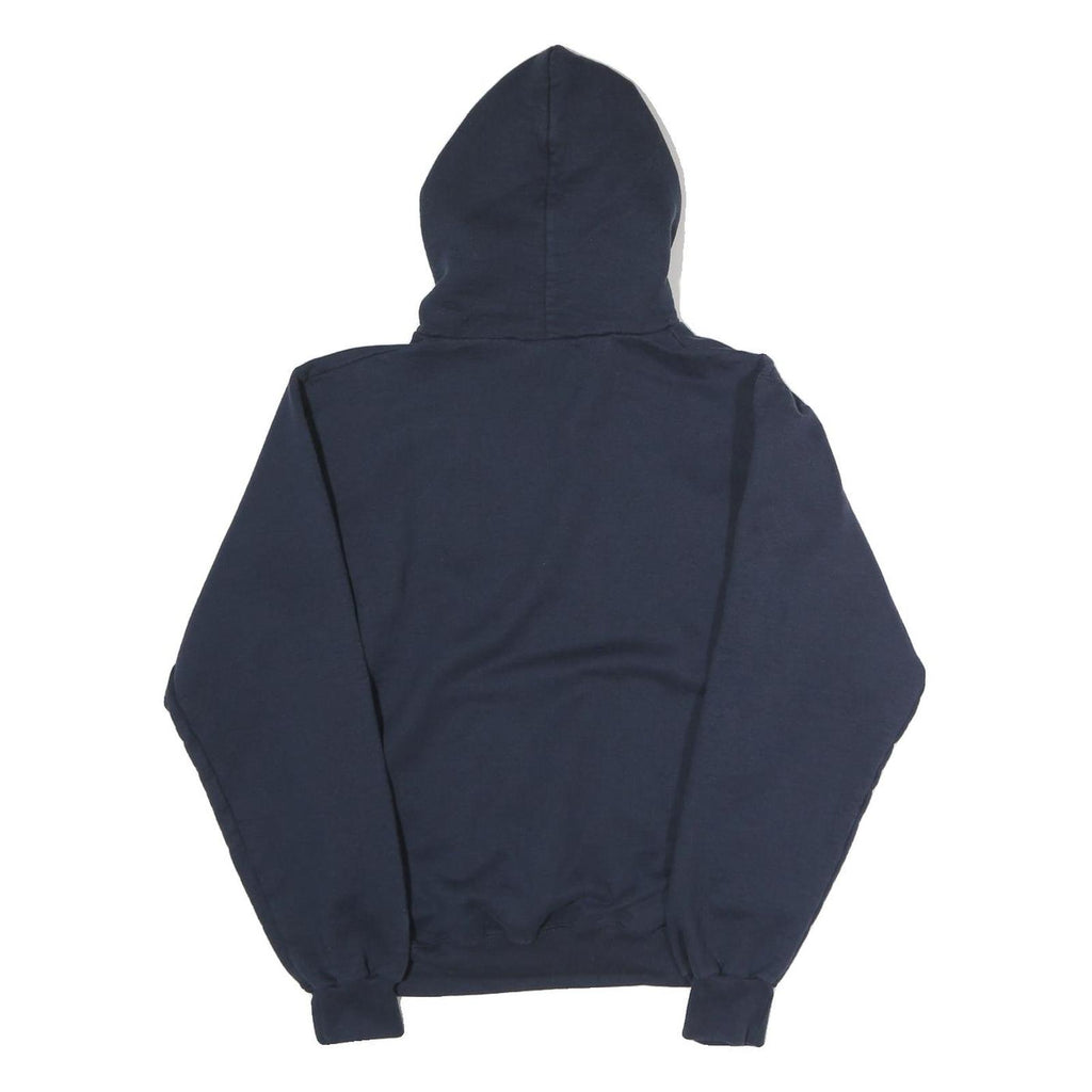 CHAMPION Mens Navy Blue Owosso Trojans Pullover Hoodie S Cotton Comfort