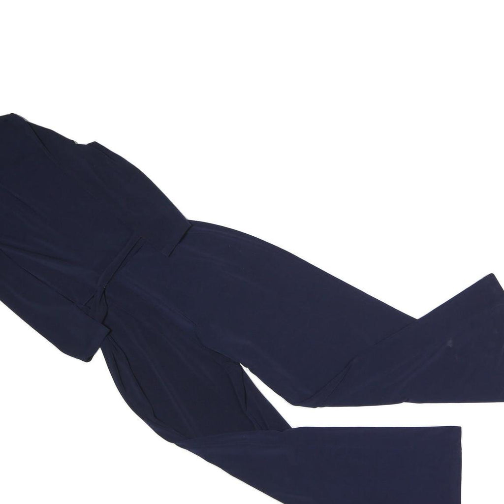 LAUREN RALPH LAUREN Womens Navy Playsuit Polyester XS Belted Elegant