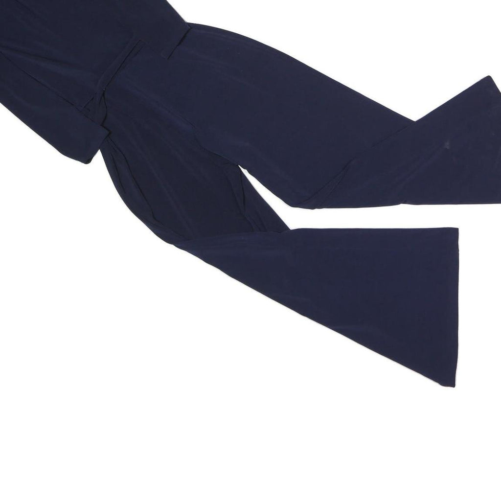 LAUREN RALPH LAUREN Womens Navy Playsuit Polyester XS Belted Elegant