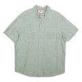 WOOLRICH Mens Green Short Sleeve Cotton Blend Shirt L Casual Classic Fit