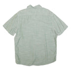 WOOLRICH Mens Green Short Sleeve Cotton Blend Shirt L Casual Classic Fit