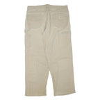 CARHARTT Mens Cotton Blend Beige Regular Fit Straight Leg Trousers W38 L30