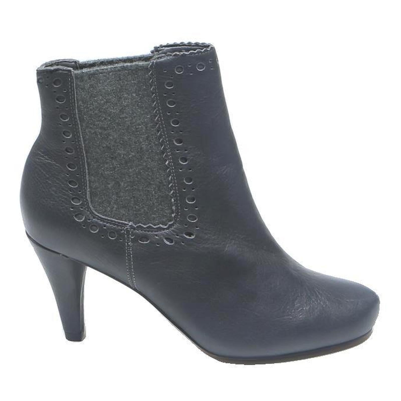 CLARKS Womens Chelsea Boots Leather Black UK 5.5 Stylish Comfortable Elegant