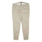 DICKIES Womens Slim Beige Cotton Blend Slim Tapered Trousers W37 L30 Workwear