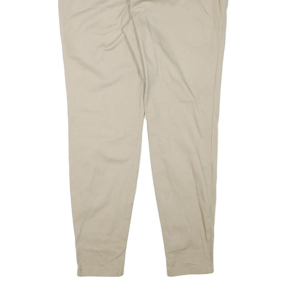 DICKIES Womens Slim Beige Cotton Blend Slim Tapered Trousers W37 L30 Workwear