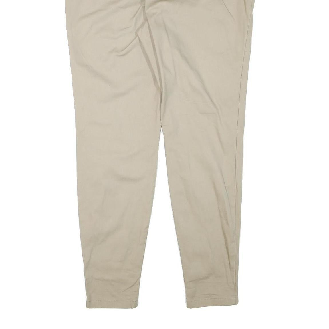 DICKIES Womens Slim Beige Cotton Blend Slim Tapered Trousers W37 L30 Workwear