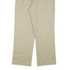 DICKIES Mens Regular Fit Beige Cotton Blend Trousers W32 L29 Classic Zip Closure