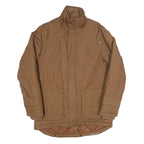 Womens Brown Polyester Blend Plain Zip Jacket S Casual Outdoor Warm