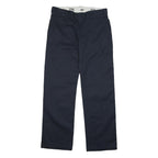 DICKIES Womens Polyester Blend Navy Regular Fit Straight Trousers W32 L32