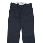 DICKIES Womens Polyester Blend Navy Regular Fit Straight Trousers W32 L32