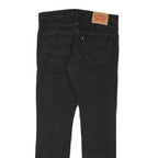 LEVI'S Mens Black Regular Fit Straight Denim Jeans W31 L29 Zip Cotton Blend