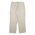 CARHARTT Mens Cotton Blend Beige Relaxed Straight Trousers W33 L30 Workwear
