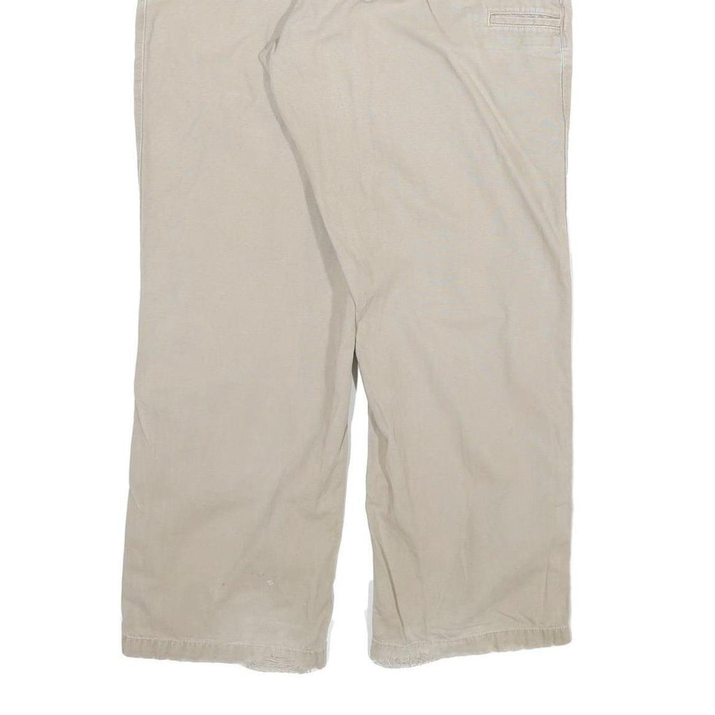 CARHARTT Mens Cotton Blend Beige Relaxed Straight Trousers W33 L30 Workwear