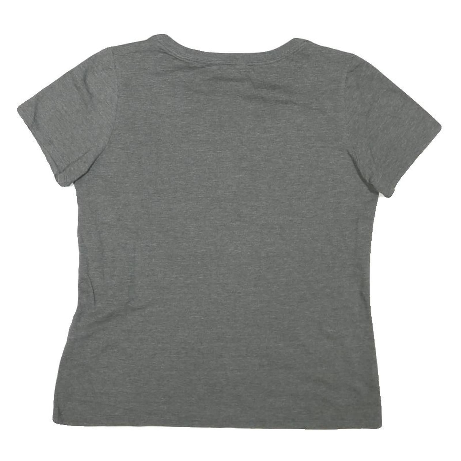 NIKE Womens Grey Pink Graphic T-Shirt M Short Sleeve Crew Neck Casual