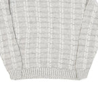 CROSSINGS Mens Cream Patterned Jumper Crew Neck Basic Knit L Wool Blend