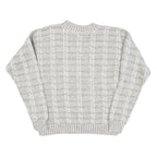 CROSSINGS Mens Cream Patterned Jumper Crew Neck Basic Knit L Wool Blend