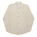 WRANGLER Mens Beige Checked Cotton Blend Shirt L Long Sleeve Casual Button