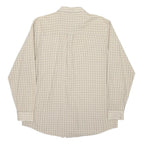 WRANGLER Mens Beige Checked Cotton Blend Shirt L Long Sleeve Casual Button