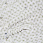 WRANGLER Mens Beige Checked Cotton Blend Shirt L Long Sleeve Casual Button