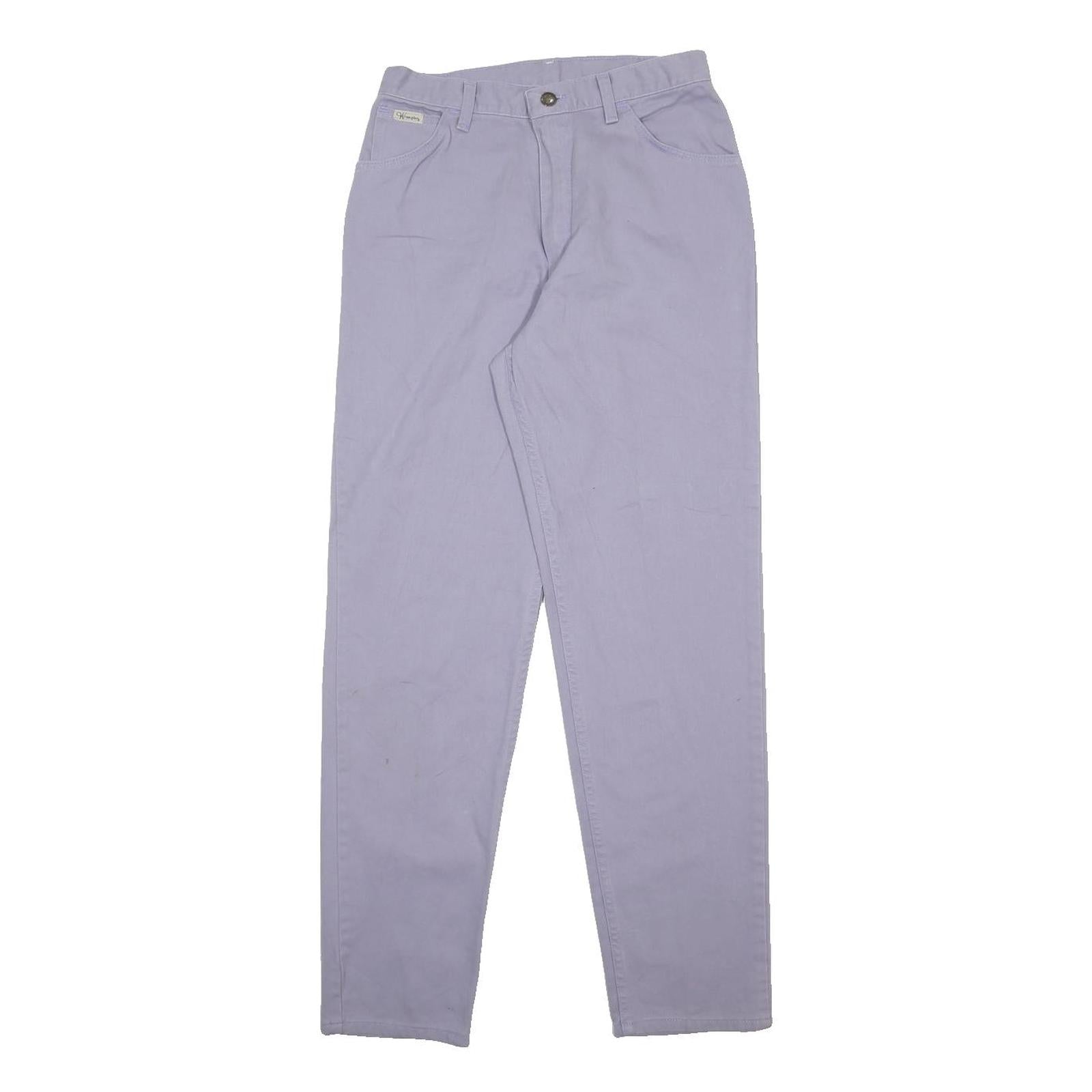 WRANGLER Womens Lilac Regular Fit Straight Leg Denim Jeans W28 L32 Cotton Zip