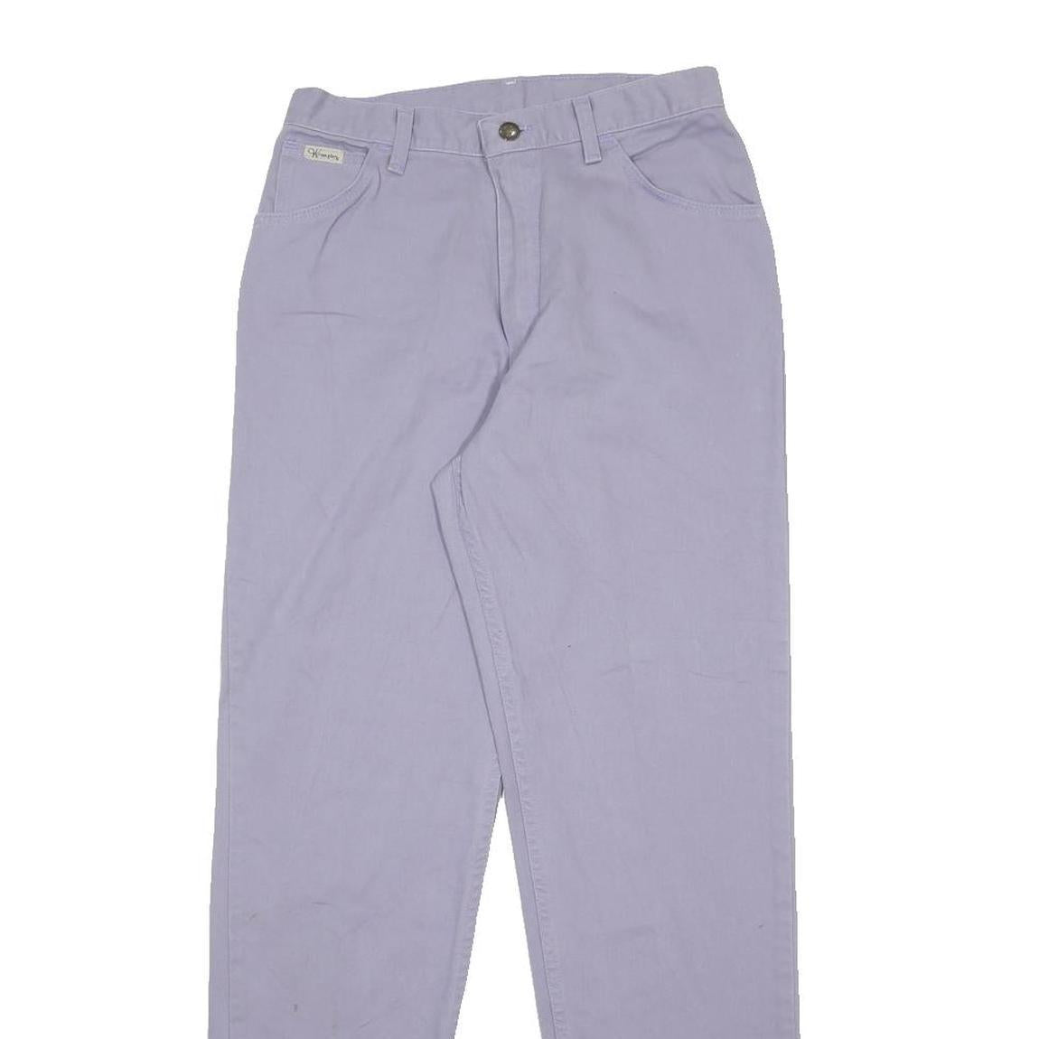 WRANGLER Womens Lilac Regular Fit Straight Leg Denim Jeans W28 L32 Cotton Zip