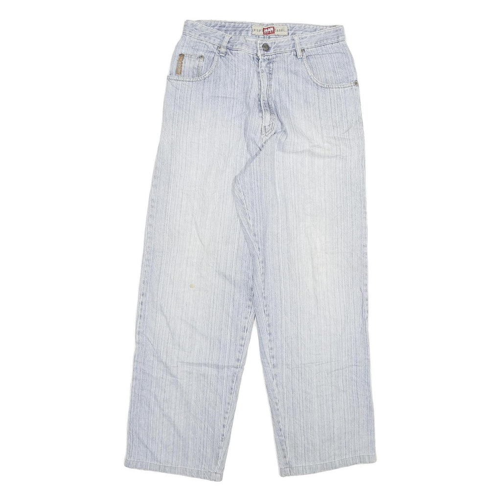 JEAN POINT Mens Regular Fit Blue Straight Denim W29 L28 Cotton Blend Zip Jeans