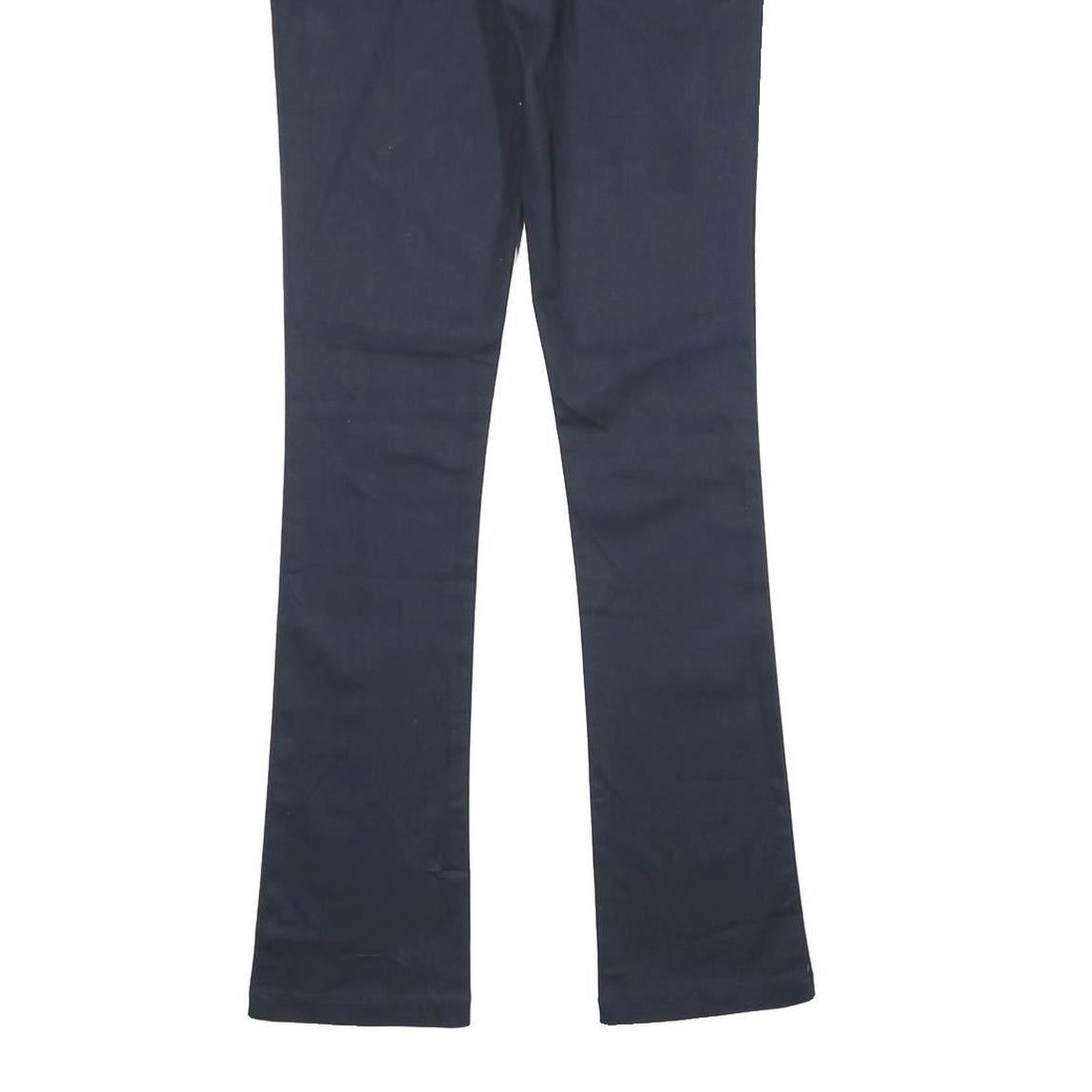 DICKIES Womens Polyester Blend Navy Regular Fit Straight Trousers W26 L33