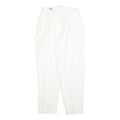 LIZA M Womens Cotton Blend White Regular Fit Straight Leg Trousers W28 L28