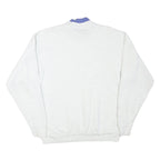 ONITA Womens White Cotton Blend Crew Neck XL Floral Birds Sweatshirt Pullover