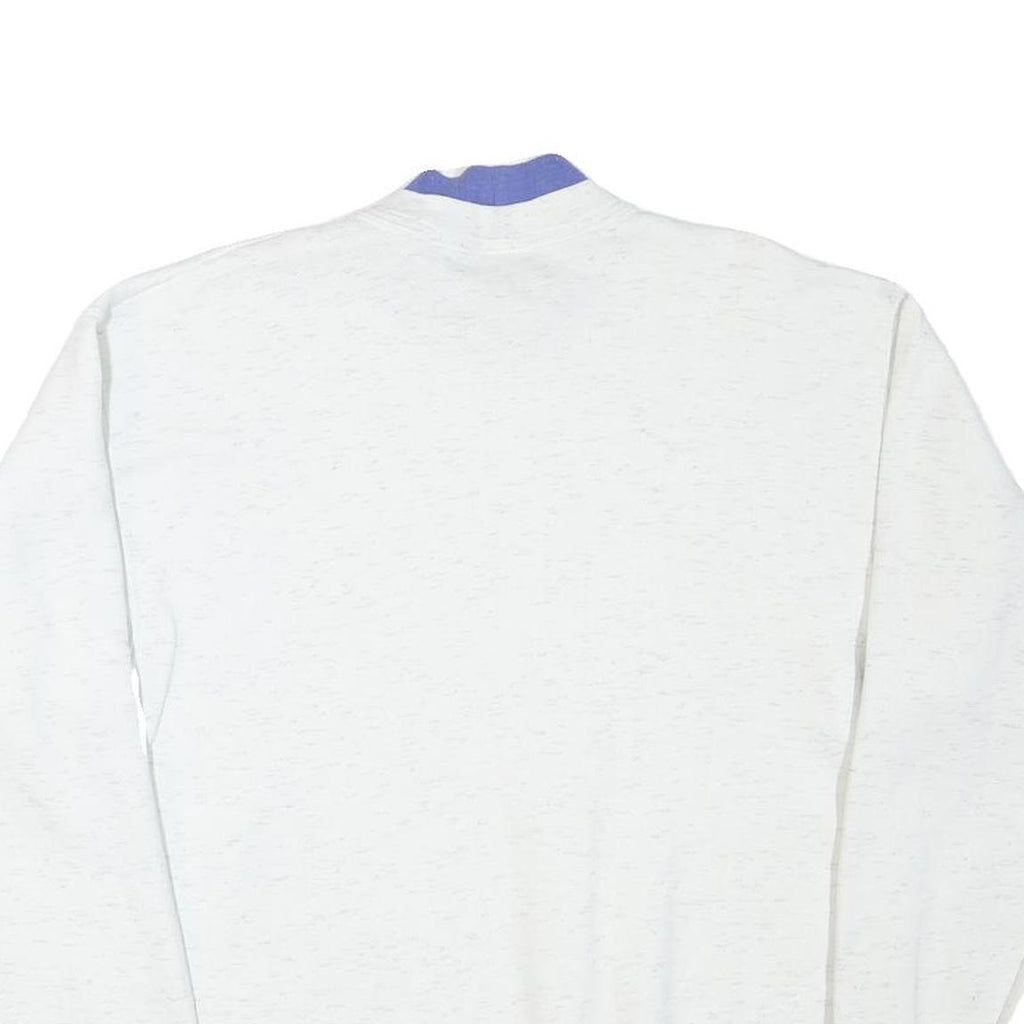 ONITA Womens White Cotton Blend Crew Neck XL Floral Birds Sweatshirt Pullover