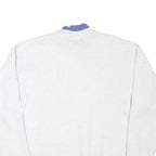 ONITA Womens White Cotton Blend Crew Neck XL Floral Birds Sweatshirt Pullover