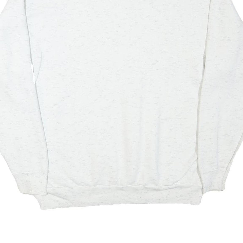 ONITA Womens White Cotton Blend Crew Neck XL Floral Birds Sweatshirt Pullover