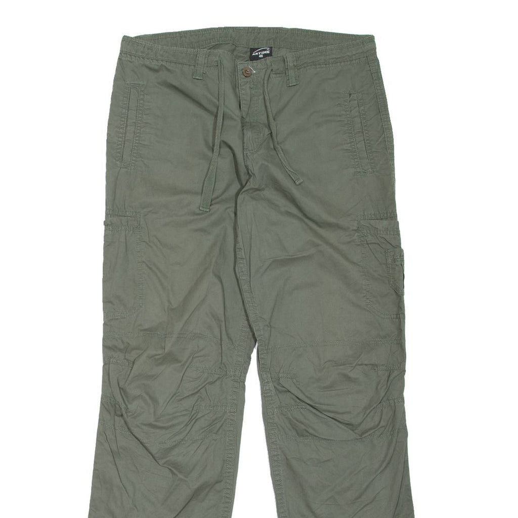 ARTIME Womens Trousers Green Regular Straight W34 L32