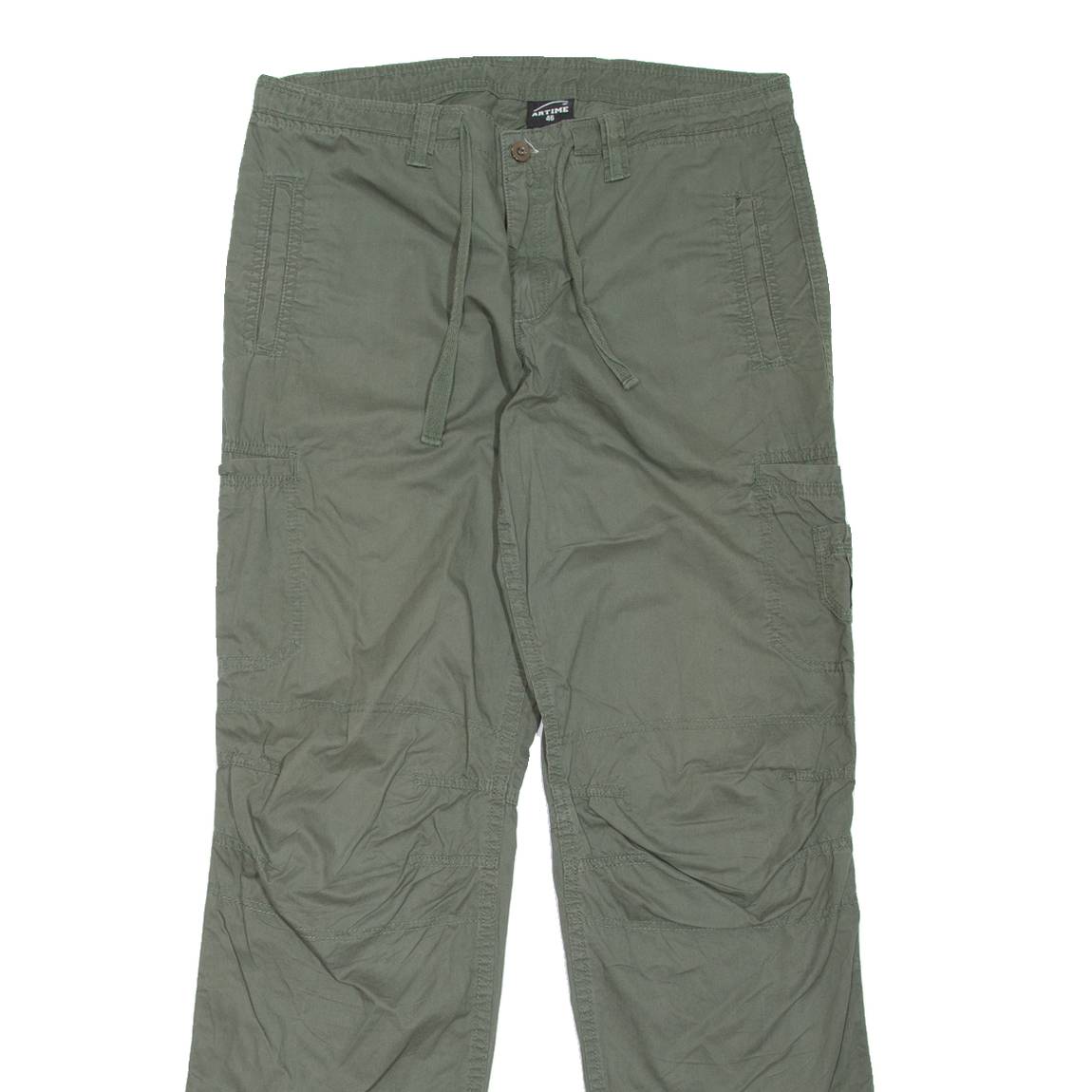 ARTIME Womens Trousers Green Regular Straight W34 L32