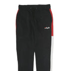 FILA Mens Joggers Black Red & White S W28 L29 Slim Tapered Fit Sportswear