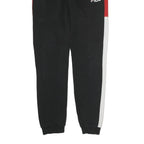 FILA Mens Joggers Black Red & White S W28 L29 Slim Tapered Fit Sportswear