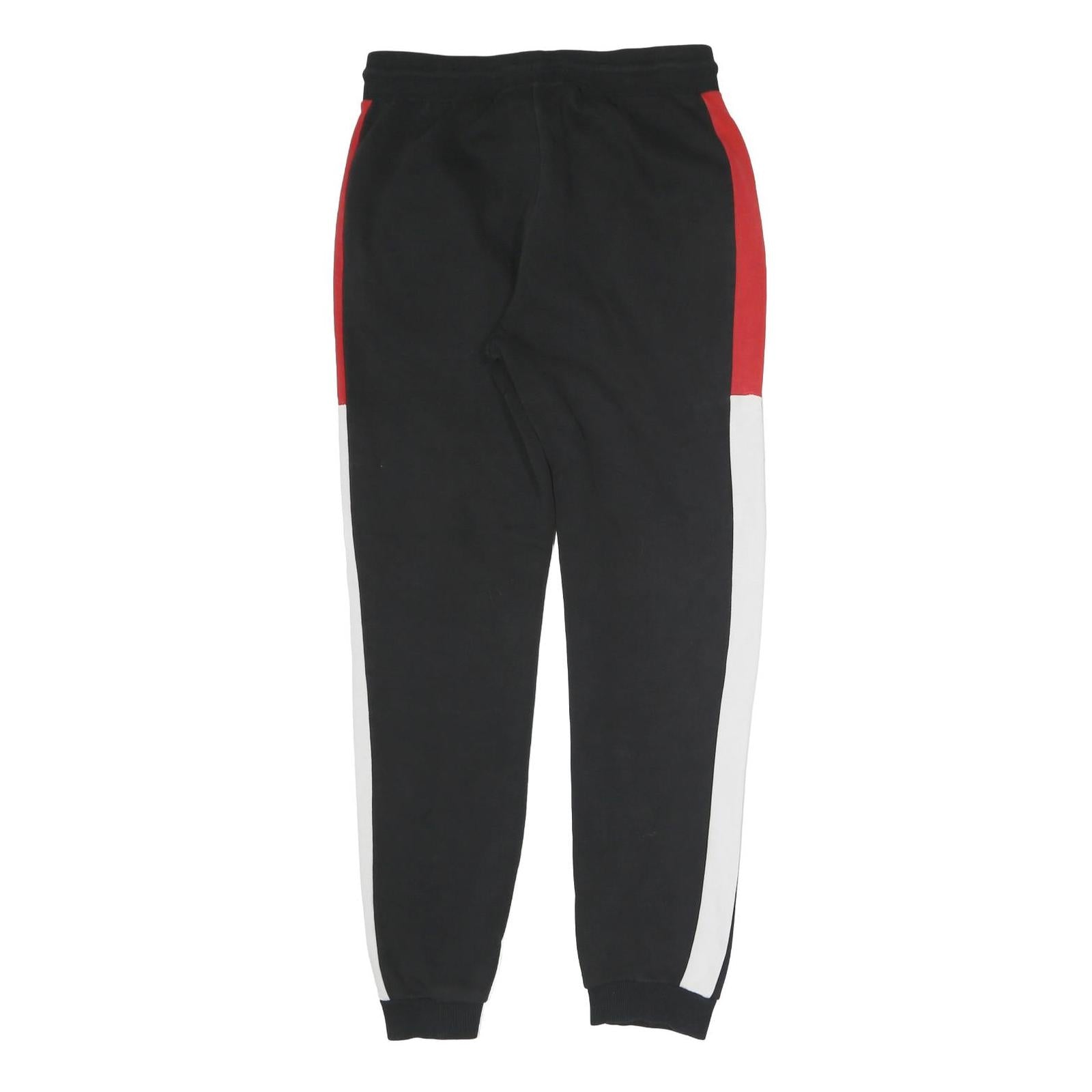 FILA Mens Joggers Black Red & White S W28 L29 Slim Tapered Fit Sportswear
