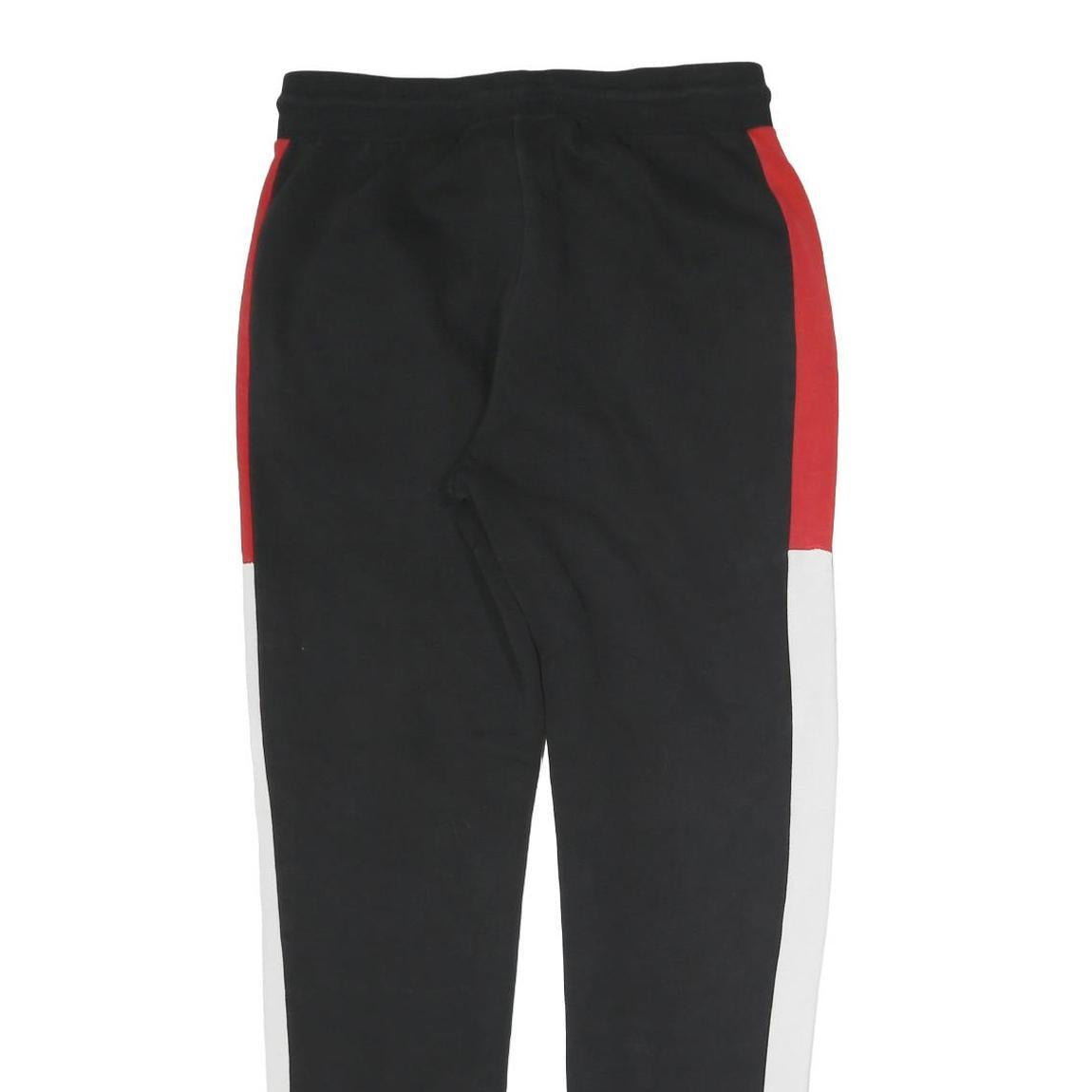 FILA Mens Joggers Black Red & White S W28 L29 Slim Tapered Fit Sportswear