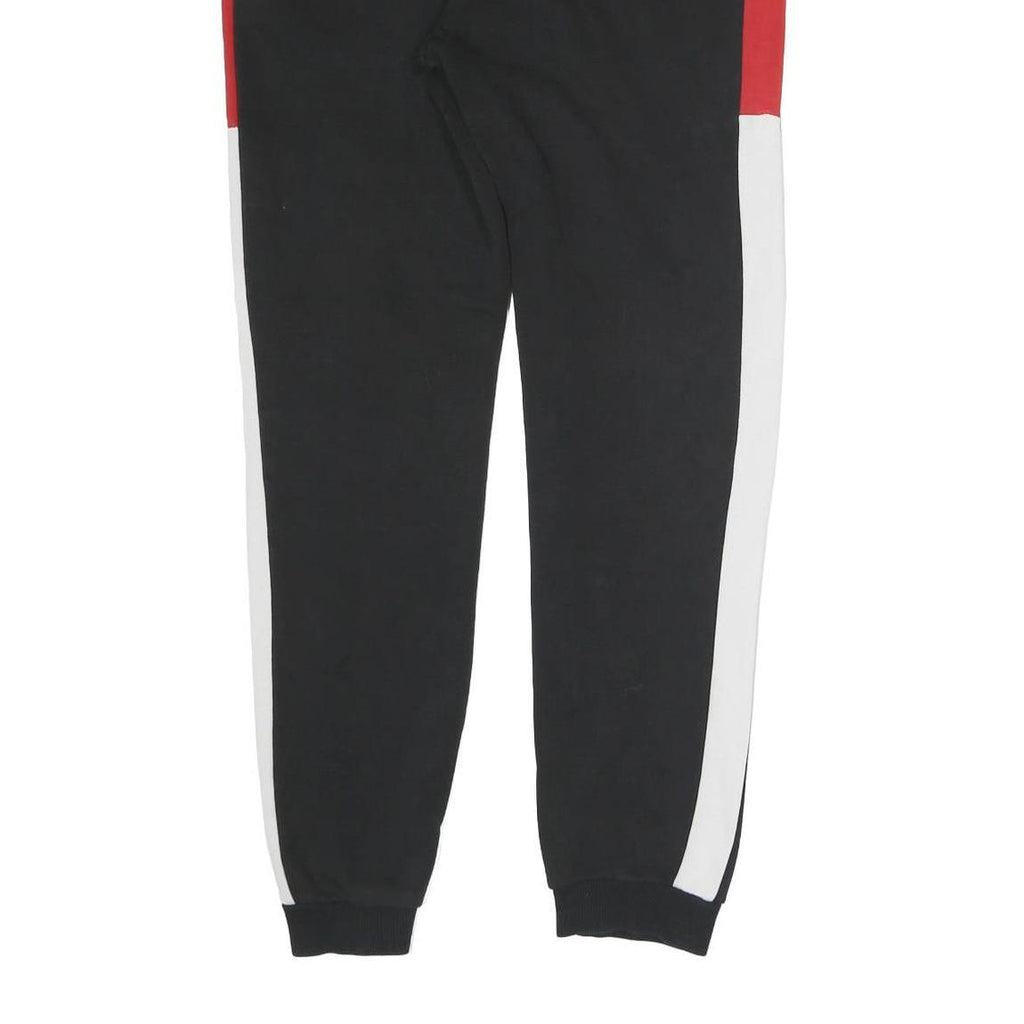 FILA Mens Joggers Black Red & White S W28 L29 Slim Tapered Fit Sportswear