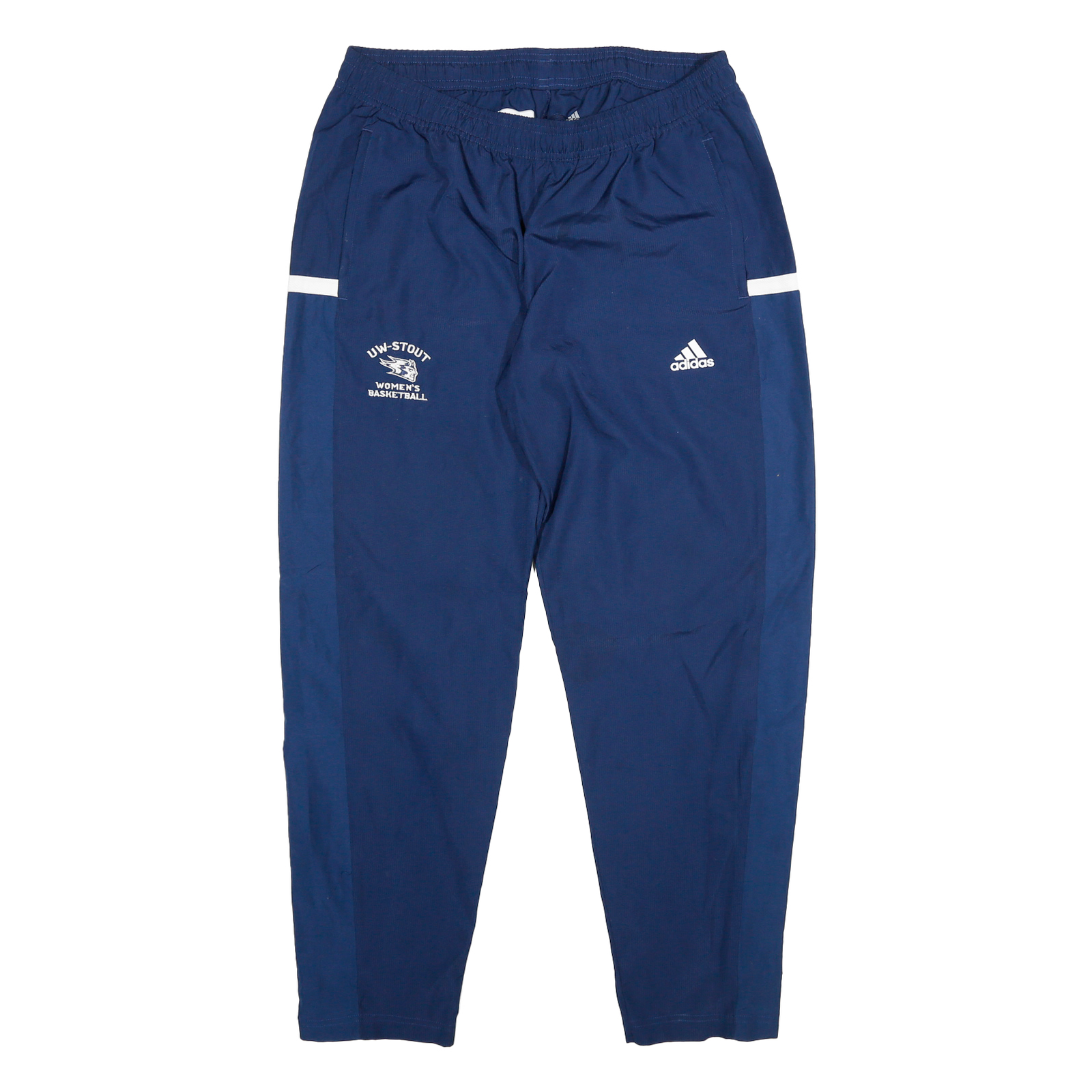 ADIDAS Mens Joggers Blue UW-Stout Womens Basketball Regular Tapered L W28 L28