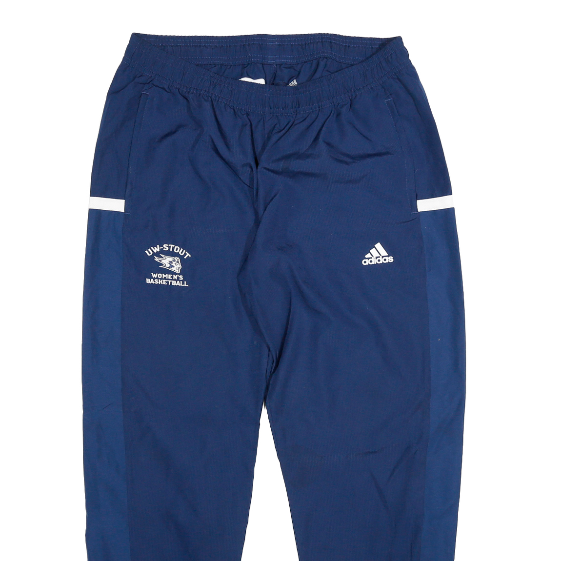 ADIDAS Mens Joggers Blue UW-Stout Womens Basketball Regular Tapered L W28 L28