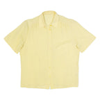 Womens Plain Shirt Yellow 90s M