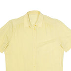 Womens Plain Shirt Yellow 90s M