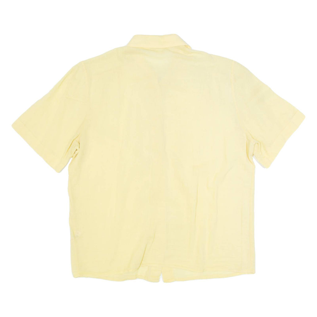 Womens Plain Shirt Yellow 90s M