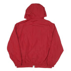MV SPORT Mens Red Edgewood College Hooded Jacket L Polyester Blend Zip Plain