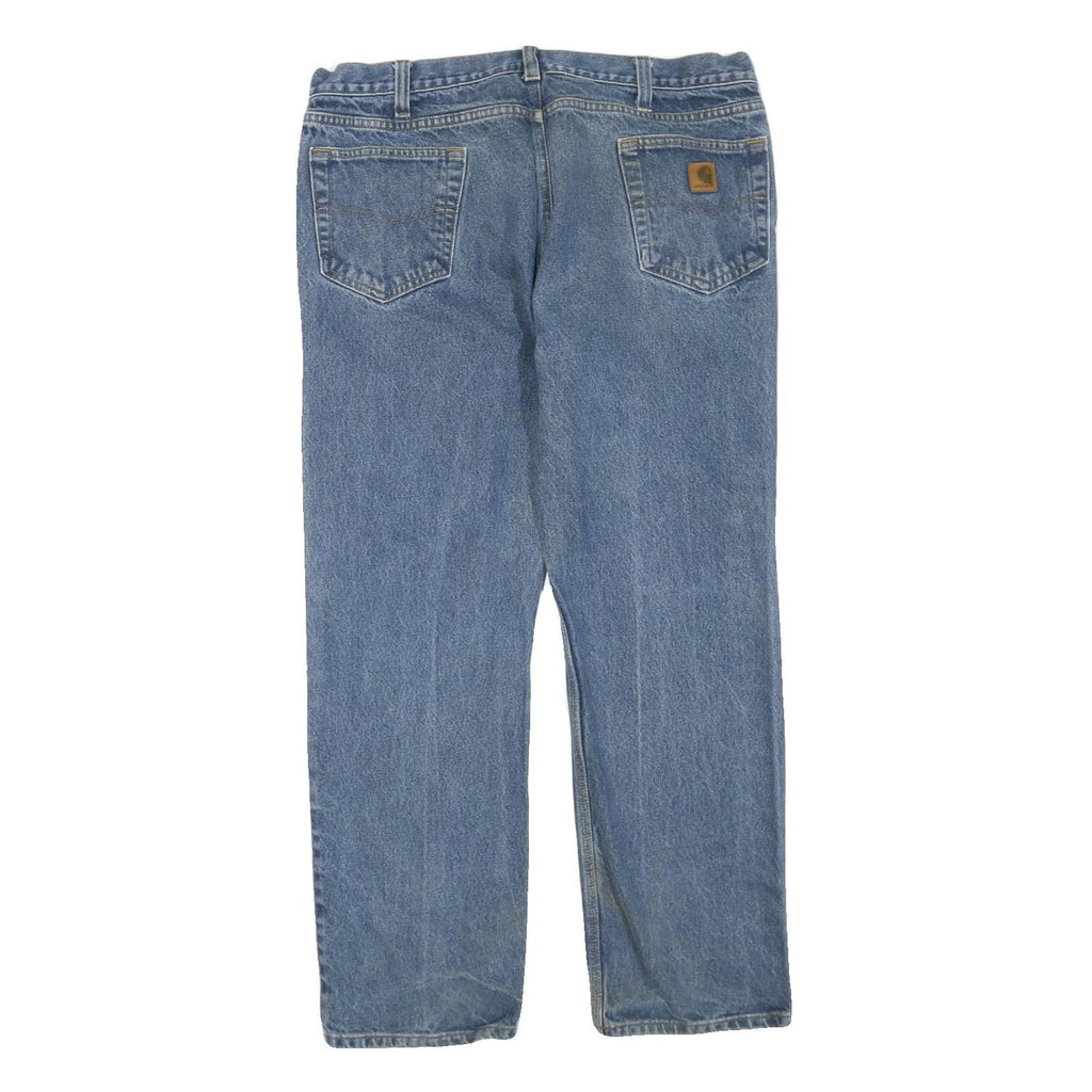 CARHARTT Mens Regular Fit Blue Denim Jeans Zip W38 L30 Classic Cotton Blend